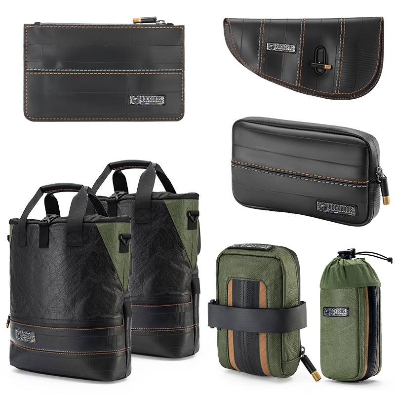 Sustainable Eco-Friendly Bike Bags Set ROAD TO SKY