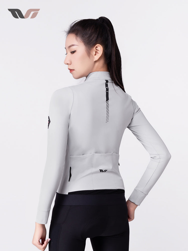 Women’s Fleece Cycling Jersey Lightweight for 41°F–68°F
