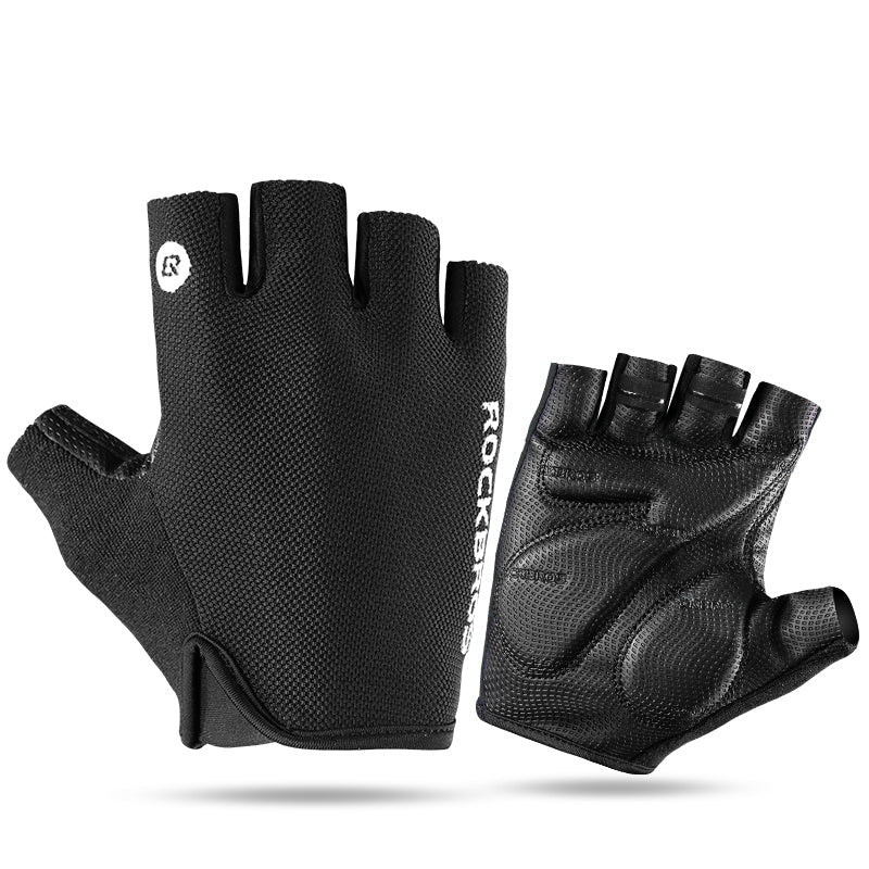 Half Finger Gloves with Leather Palm