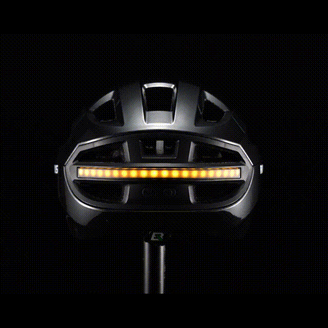 Steering Remote Smart Riding Helmet with Bike Headlight and Tail Light GlowGuard