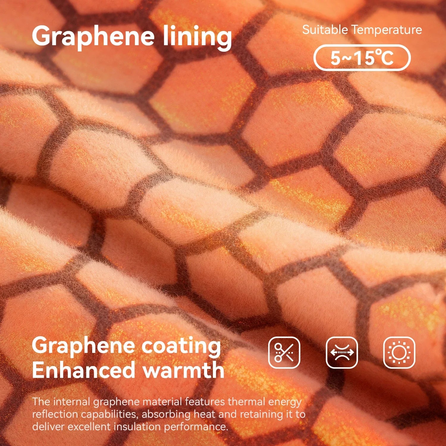 Graphene winter cycling gloves anti-slip palm