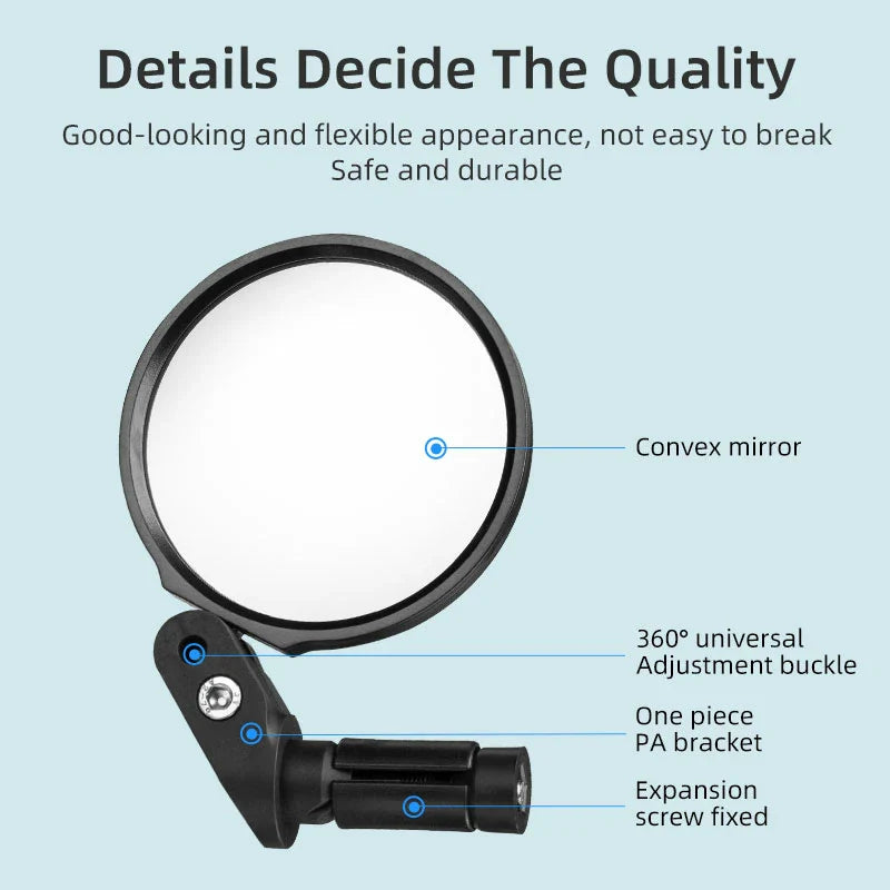 Bike Rear View Mirror 360 Rotatable 1pc