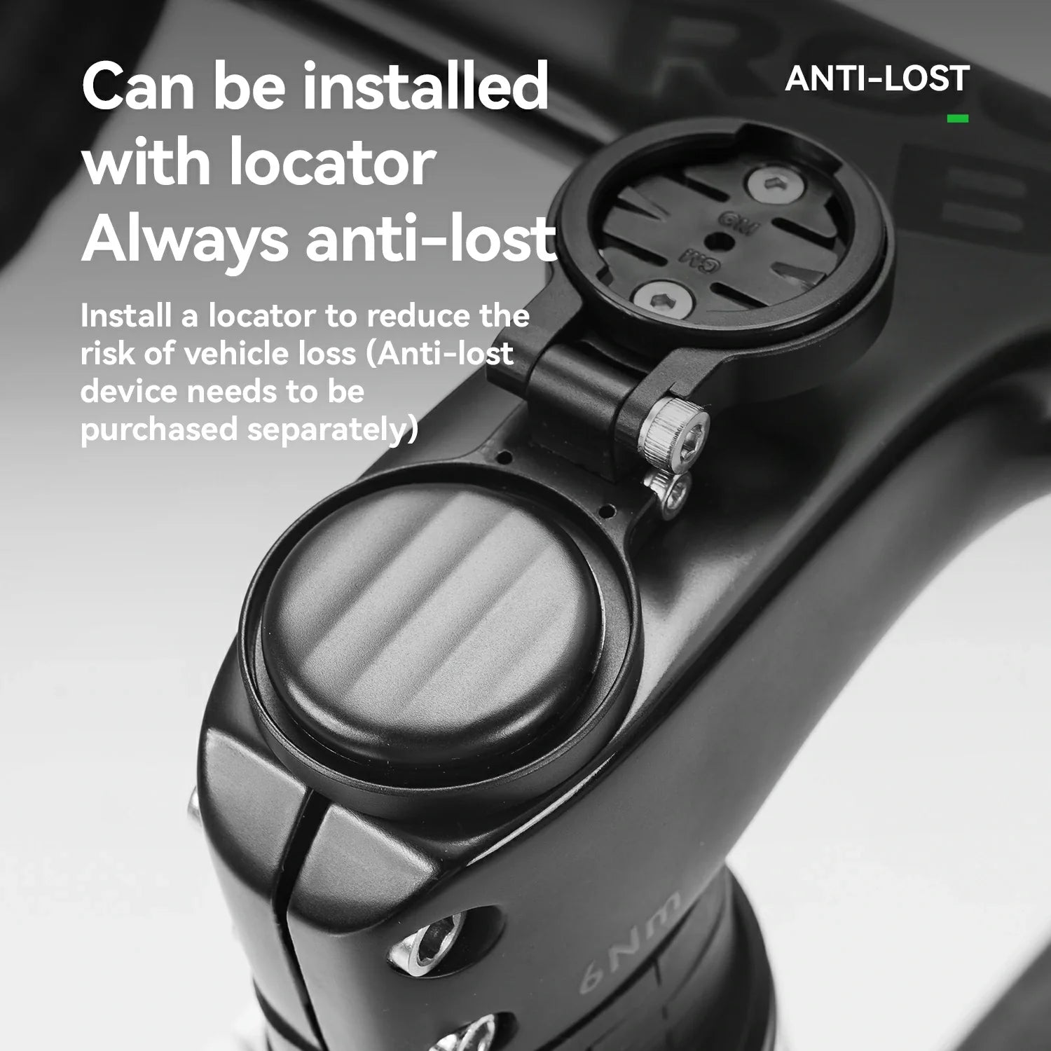 Headset cap bike computer mount with locator device SKU 510016001