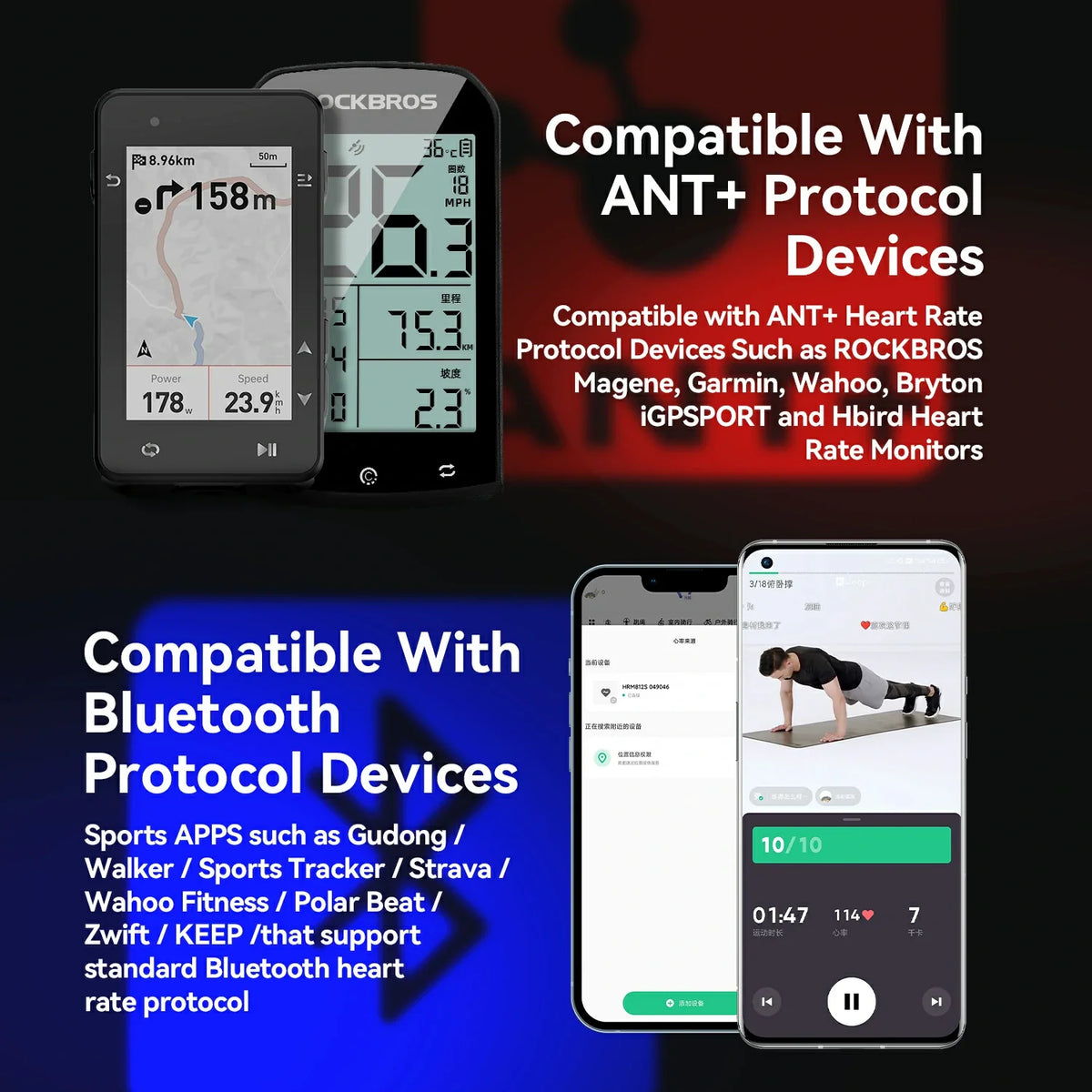 Lightweight HR12 heart rate sensor, approximately 13 g