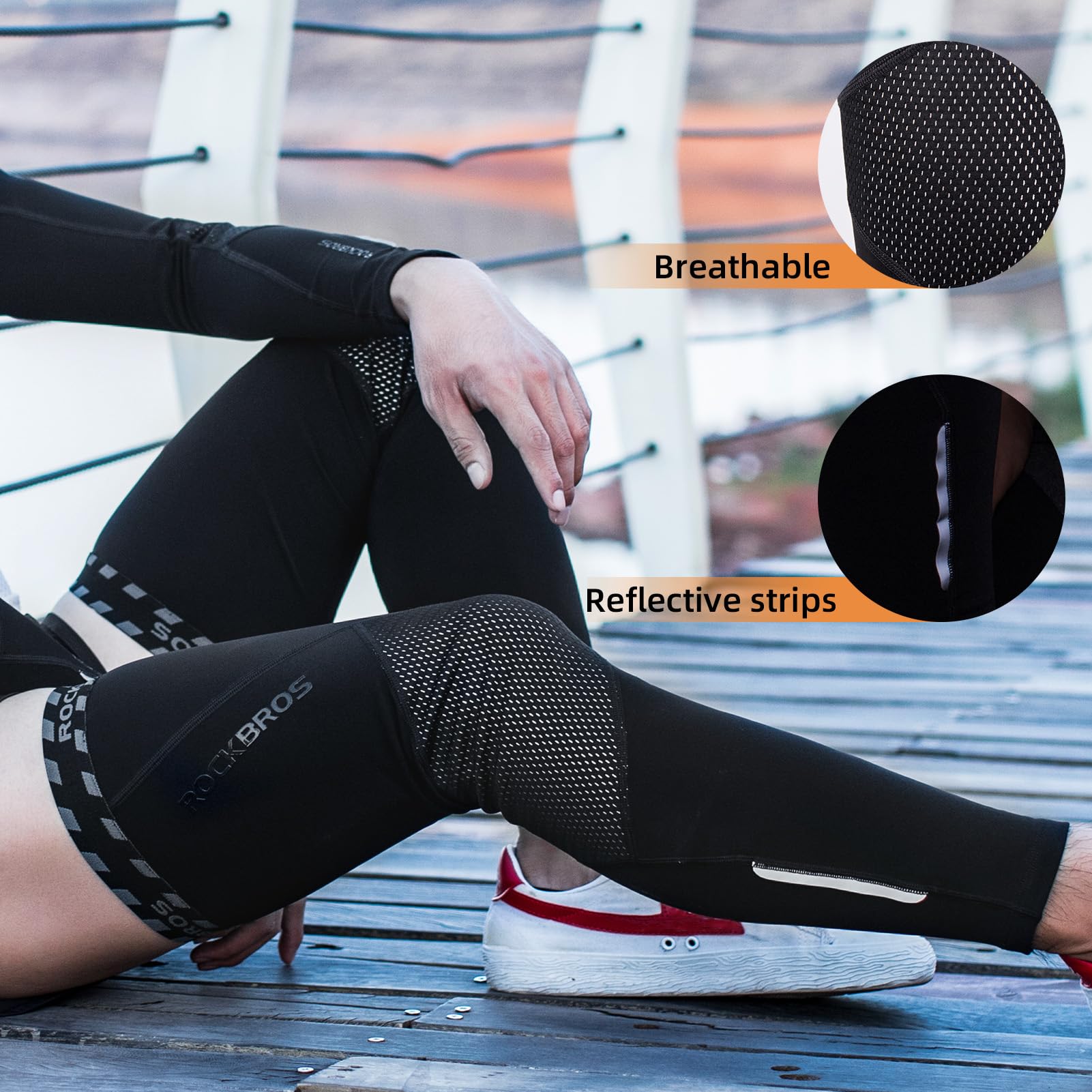 Cycling Leg Warmers Thermal Long Leg Sleeves for Men Women
