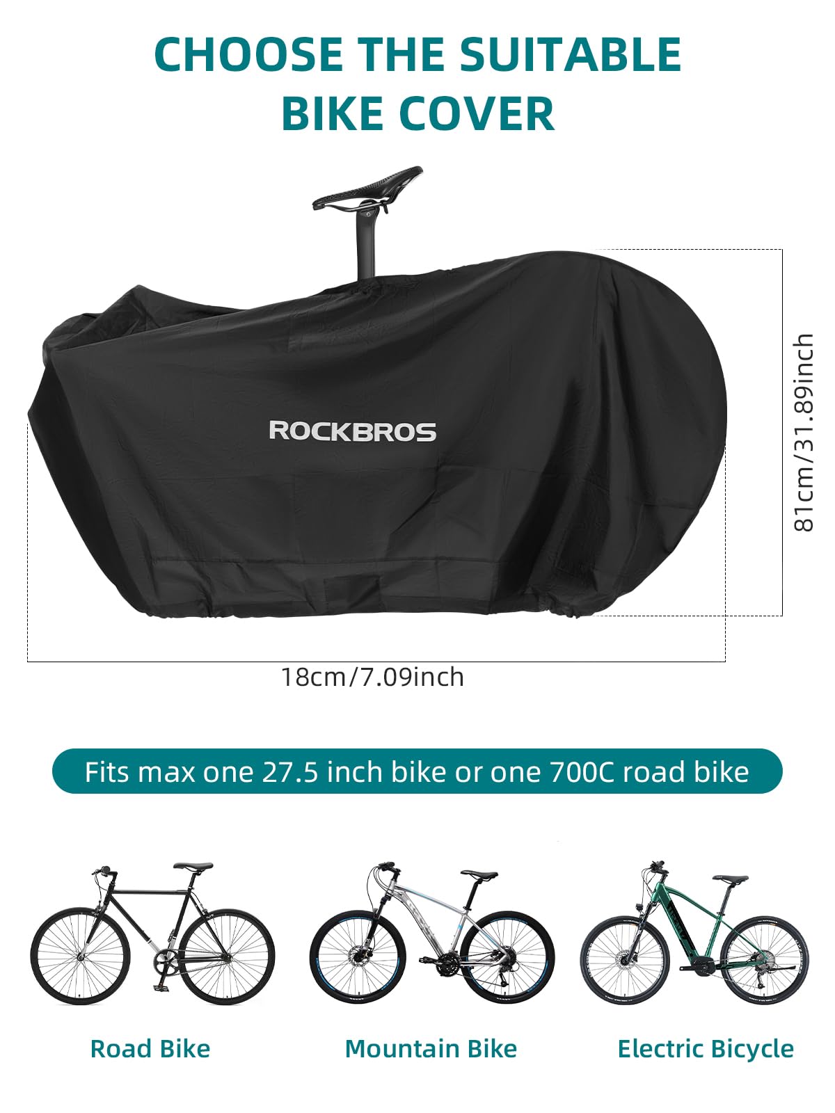 Bike Cover for 19-27.5 inches Bikes Bike Storage Bag Foldable Storage Bag