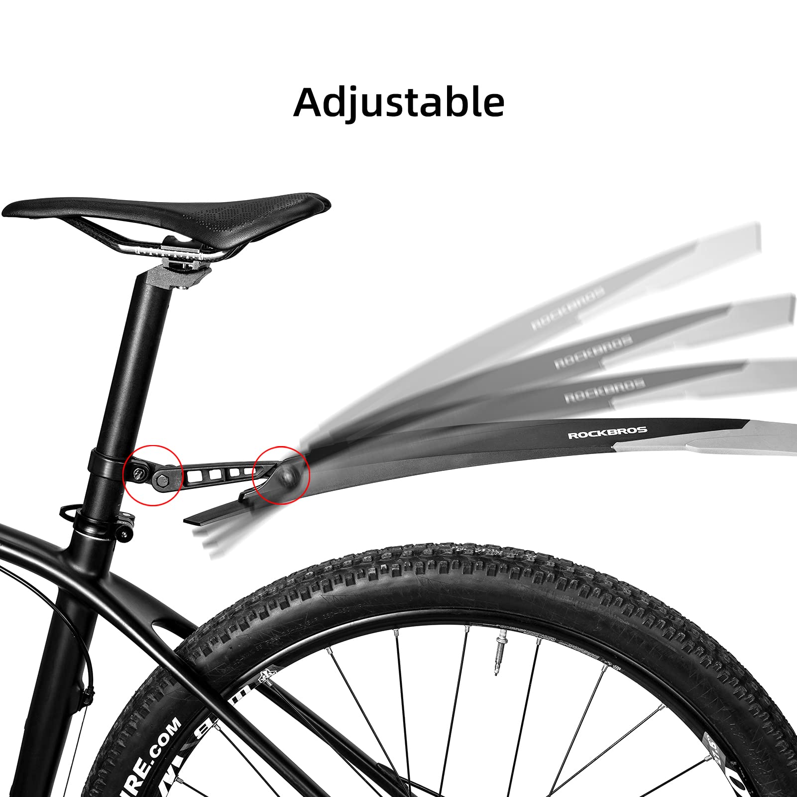 Adjustable Bike Mudguard Front/Rear Fender MTB