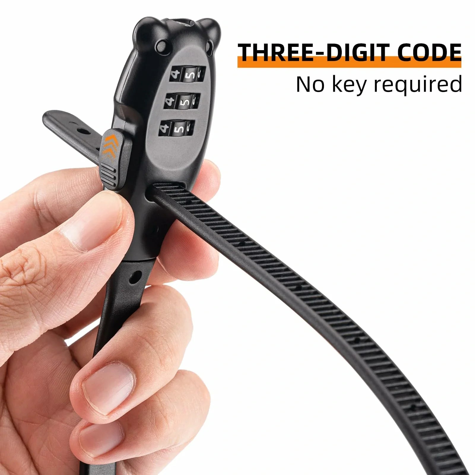 Steel Core Security Zip Tie Lock,3-Digit Combination Cable Lock 54cm