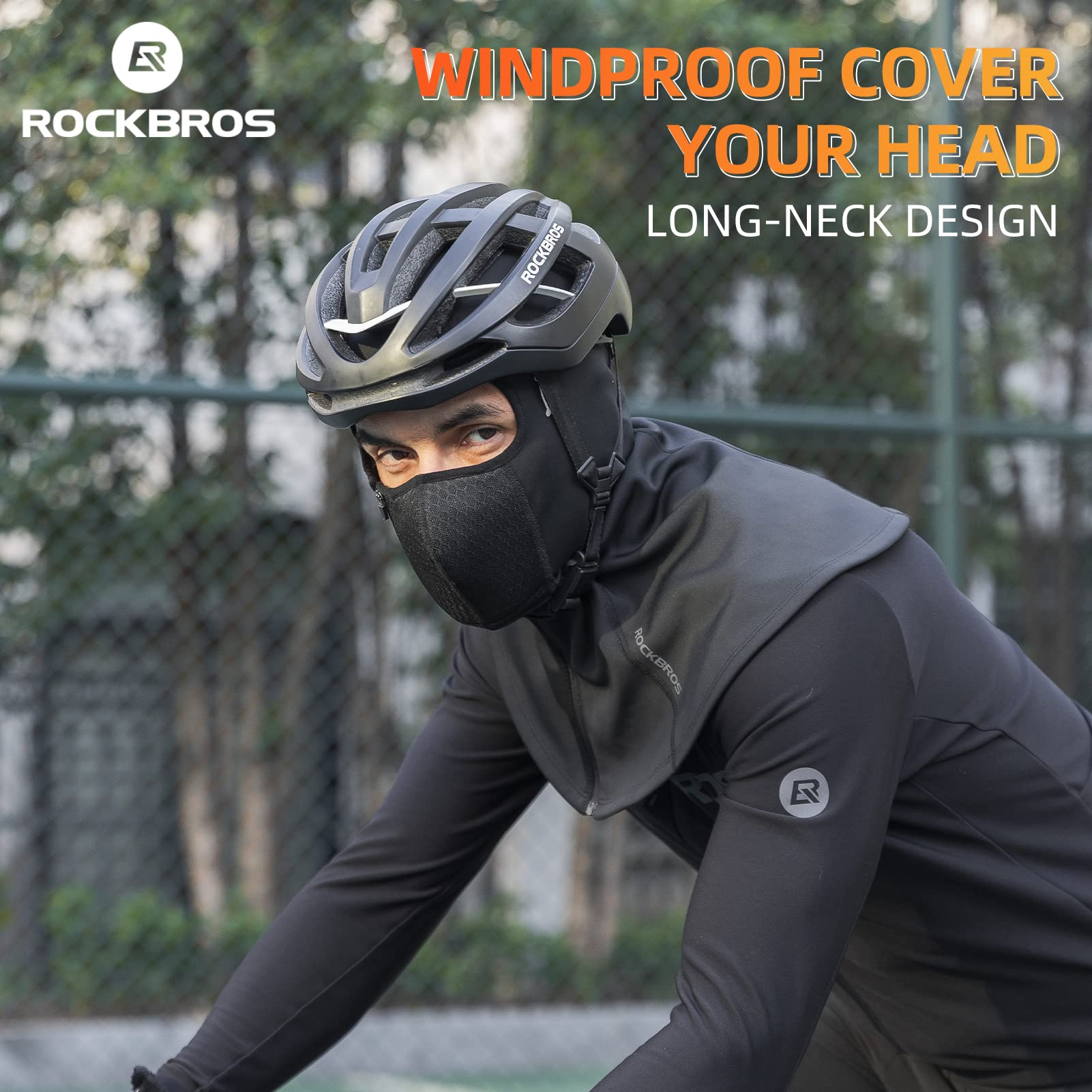 ROCKBROS Waterproof Zipper Balaclava Ski Mask - Windproof Winter