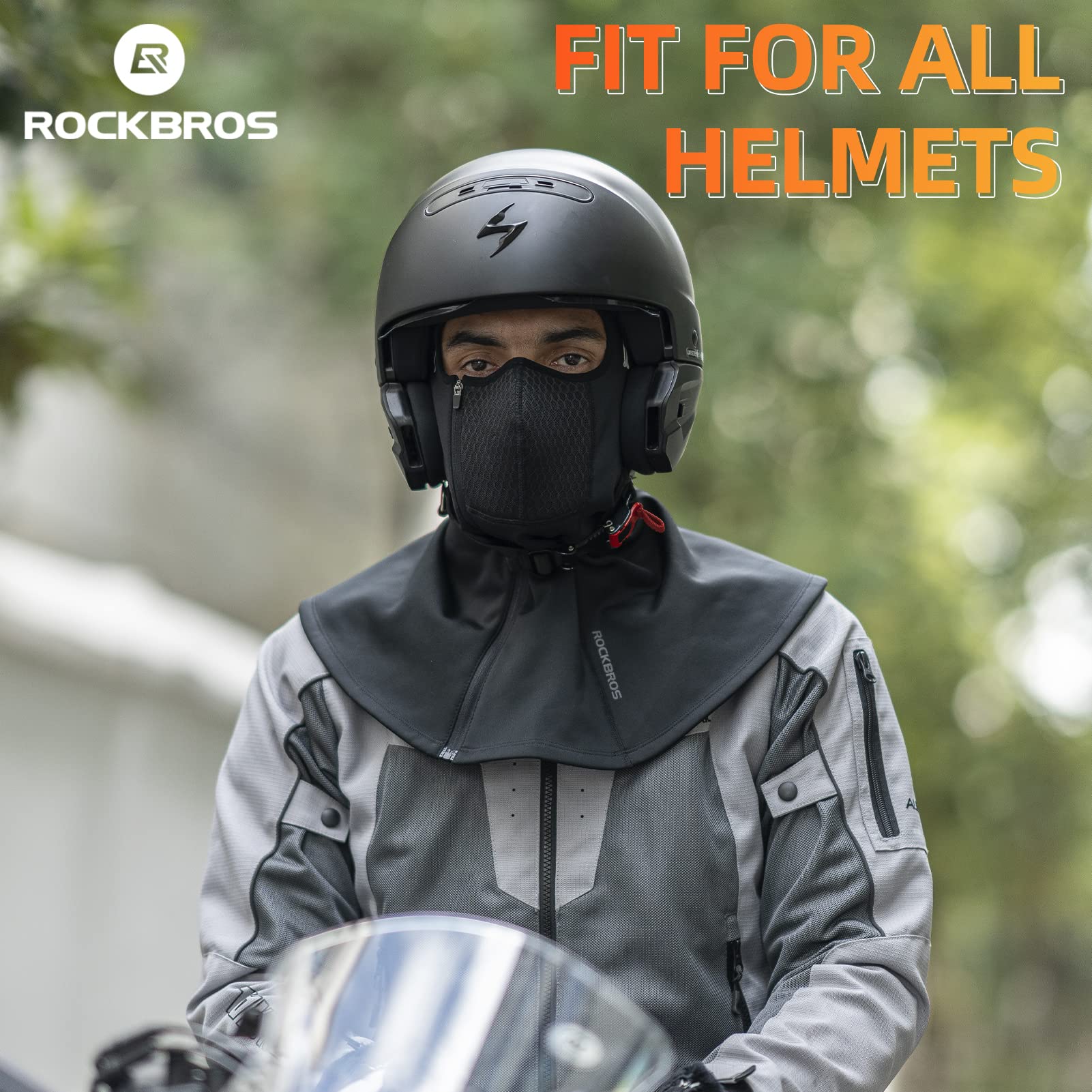 ROCKBROS Waterproof Zipper Balaclava Ski Mask - Windproof Winter