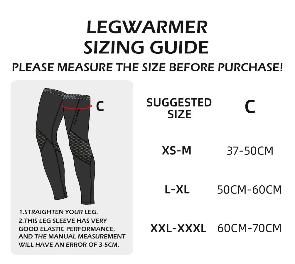 Cycling Leg Warmers Thermal Long Leg Sleeves for Men Women
