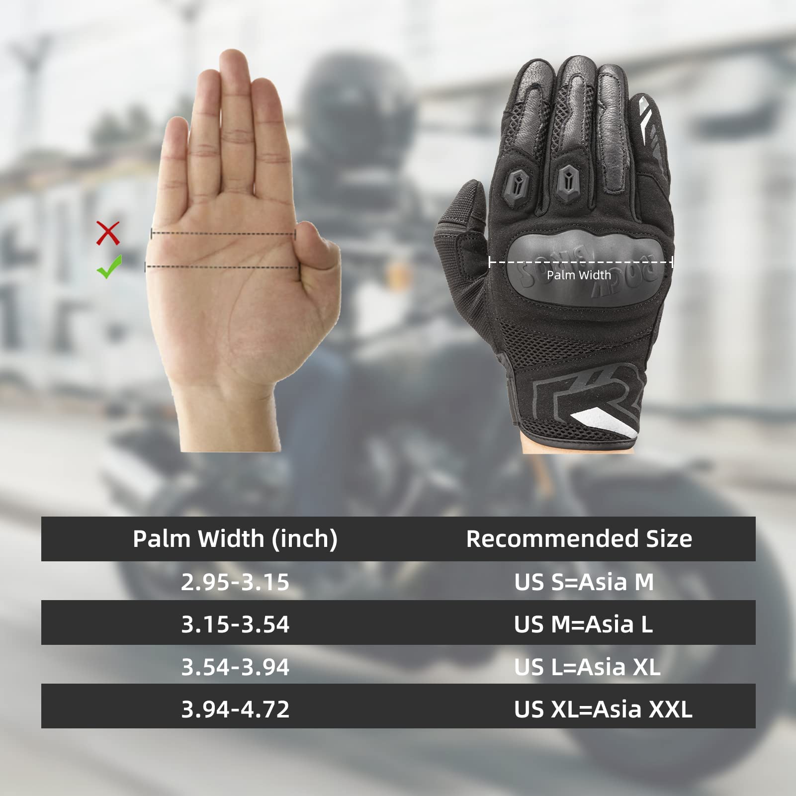 Summer Motorcycle Gloves - Breathable, Touchscreen Hard Knuckle Gloves