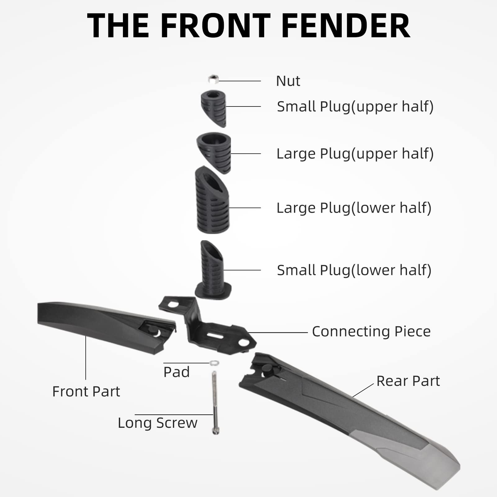 Adjustable Bike Mudguard Front/Rear Fender MTB