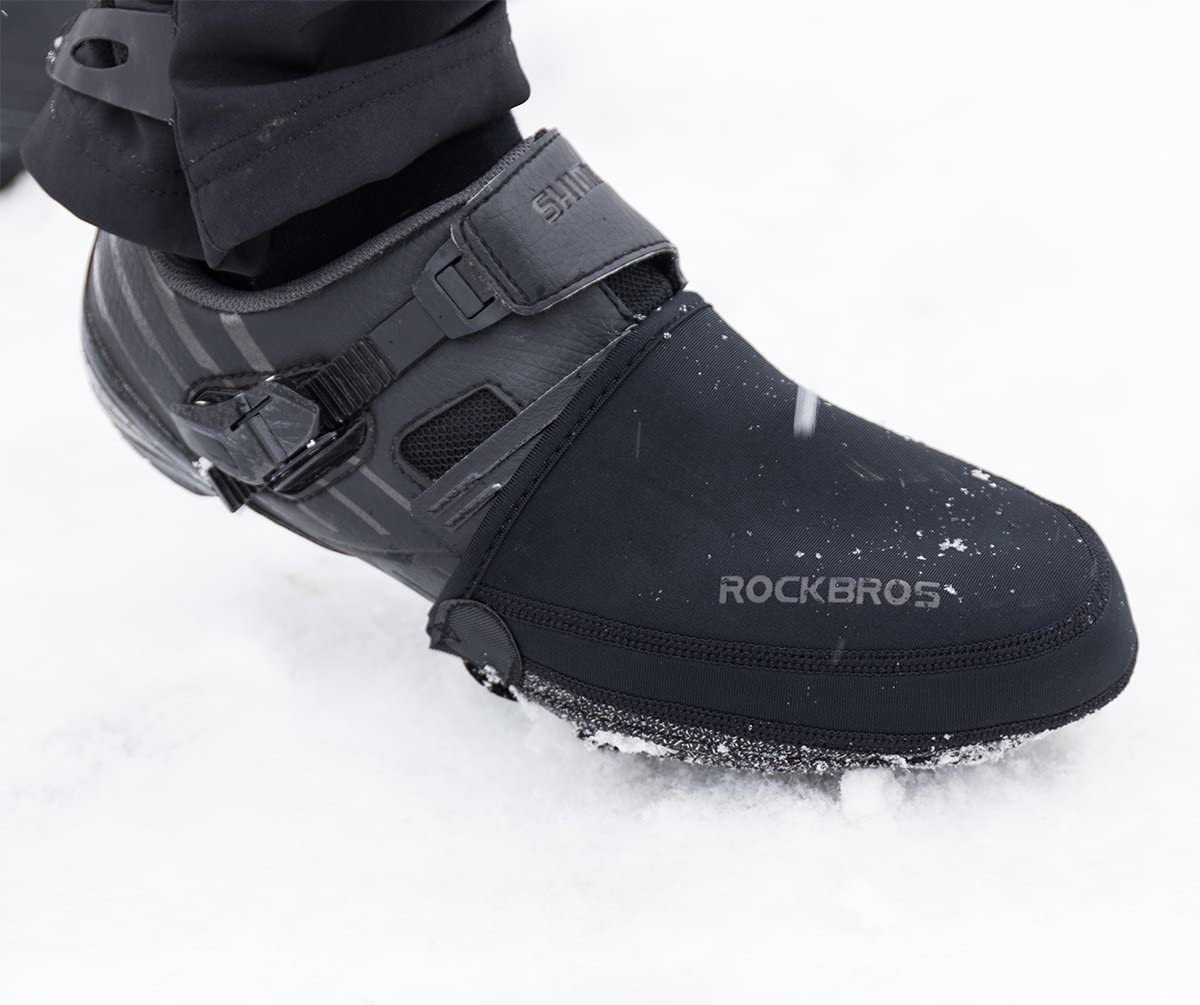 ROCKBROS Cycling Shoe Toe Covers Winter Toe Warmers Cycling Overshoes Protectors Kevlar