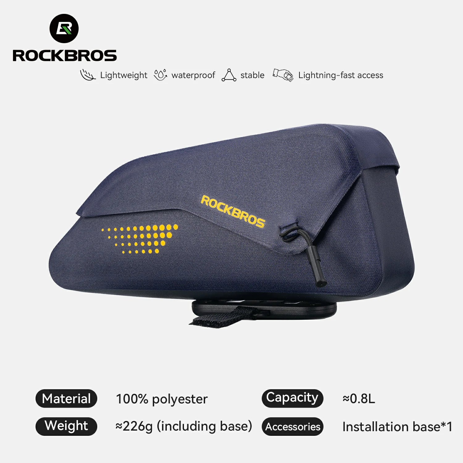 Magnetic Top Tube Bag Waterproof with Quick Access Mount