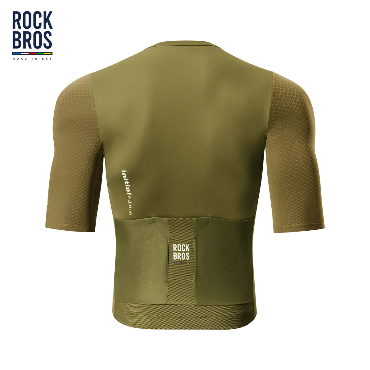 Athletic fit summer cycling jersey with YKK zipper in green #Color_Green