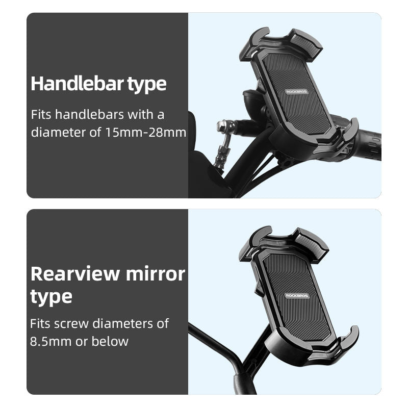 Bike Phone Holder Handlebar Rearview Mirror