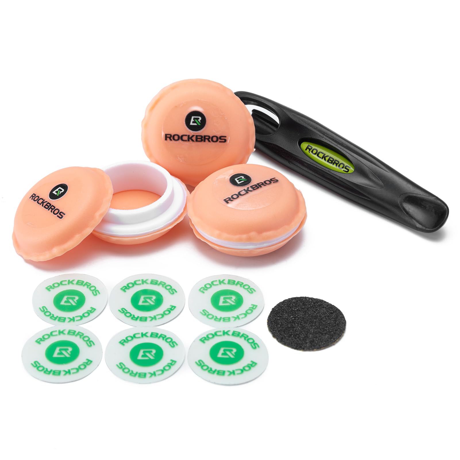 18-Pcs Bike Tire Patch Kit, Glueless Tube Repair with Tyre Levers 6-Pack