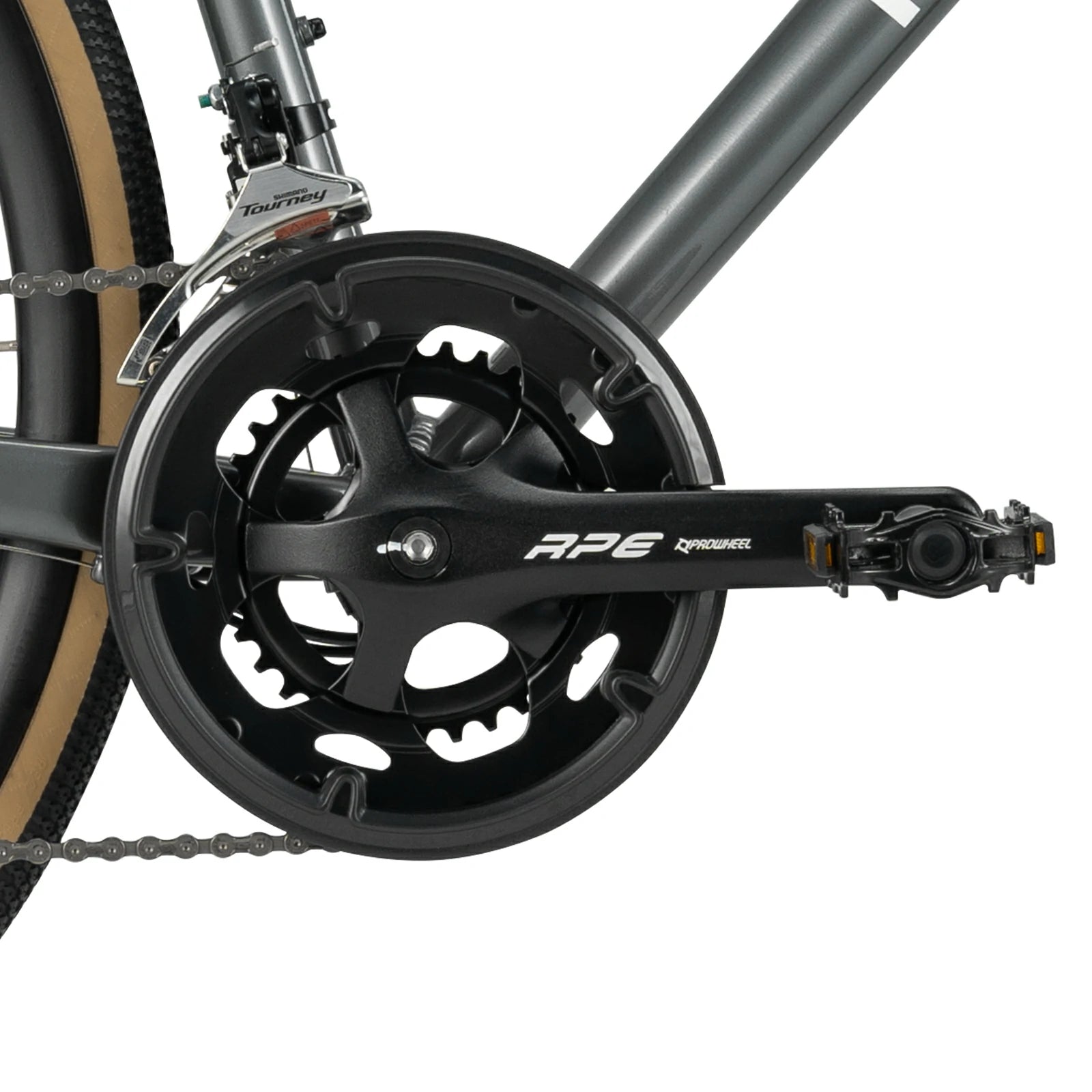 p2e-road-bike-gray-crankset #color_gray