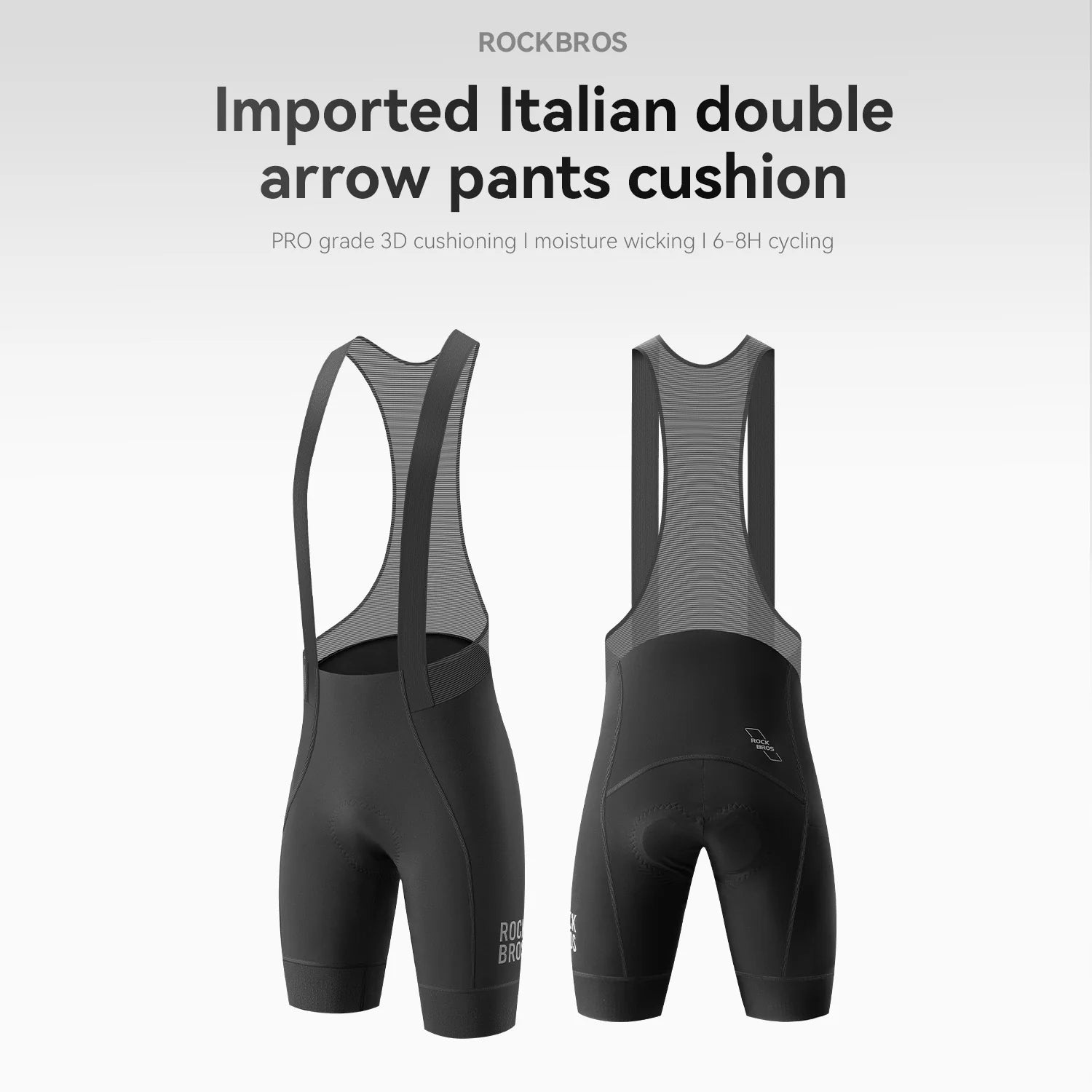 Men's Cycling Bib Shorts with Elastic Interface 3D Pad | ROCKBROS