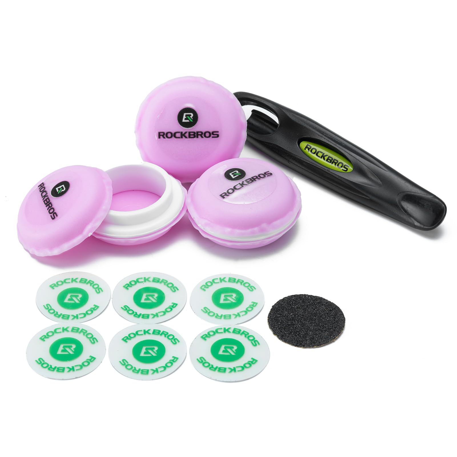 18-Pcs Bike Tire Patch Kit, Glueless Tube Repair with Tyre Levers 6-Pack