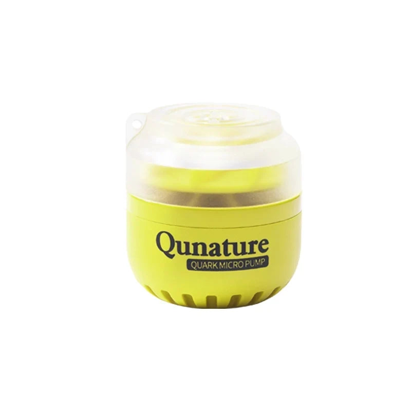 Green device with 'Qunature' branding on a white background