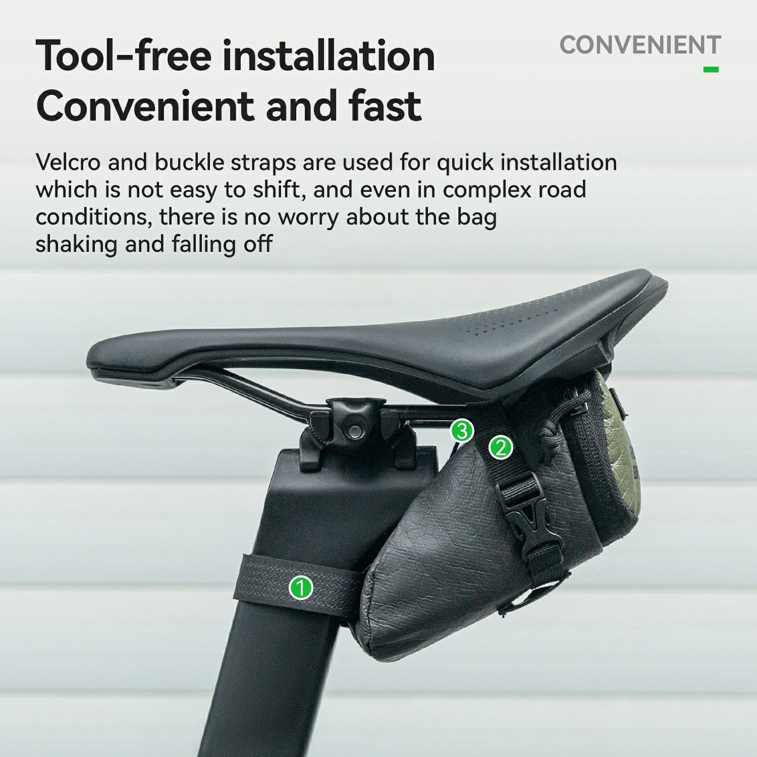 waterproof bike saddle bag eco-friendly and wear-resistant