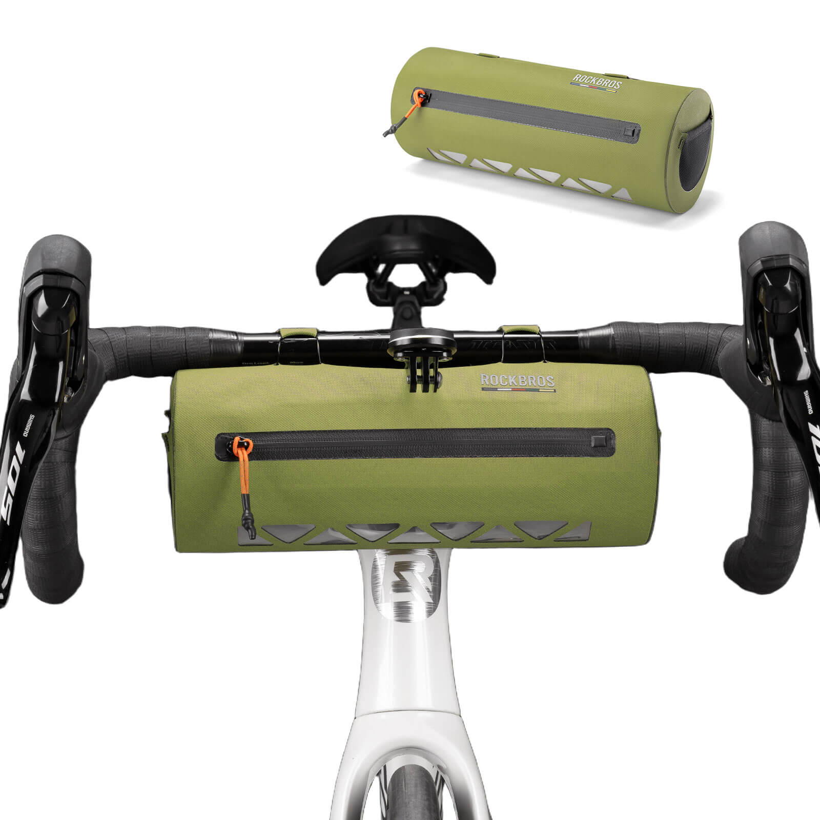 Road-to-Sky bike handlebar bag AS-144 with 2L capacity, 100% waterproof design for secure and convenient storage during all-weather cycling.