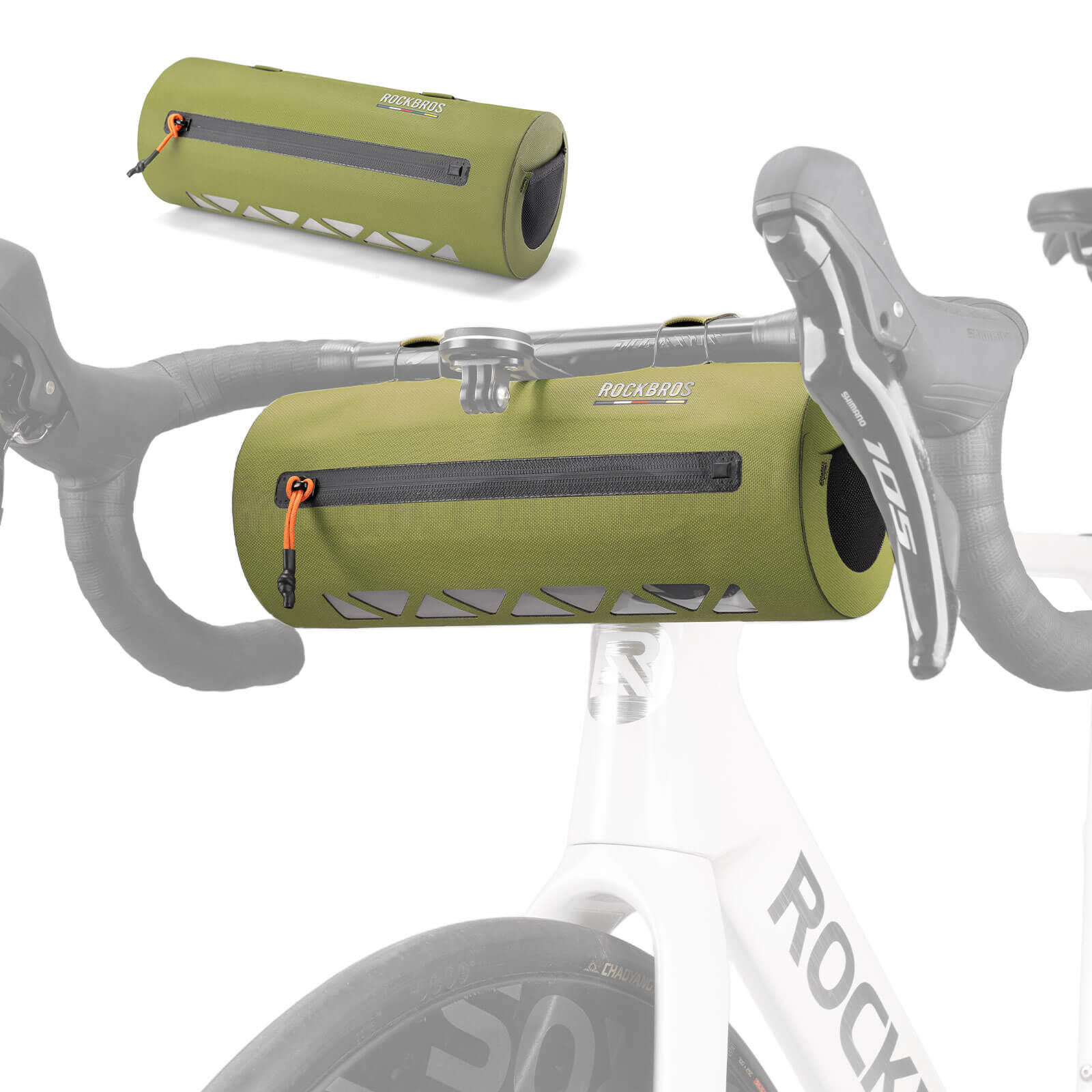 Road-to-Sky bike handlebar bag AS-144 with 2L capacity, 100% waterproof design for secure and convenient storage during all-weather cycling.