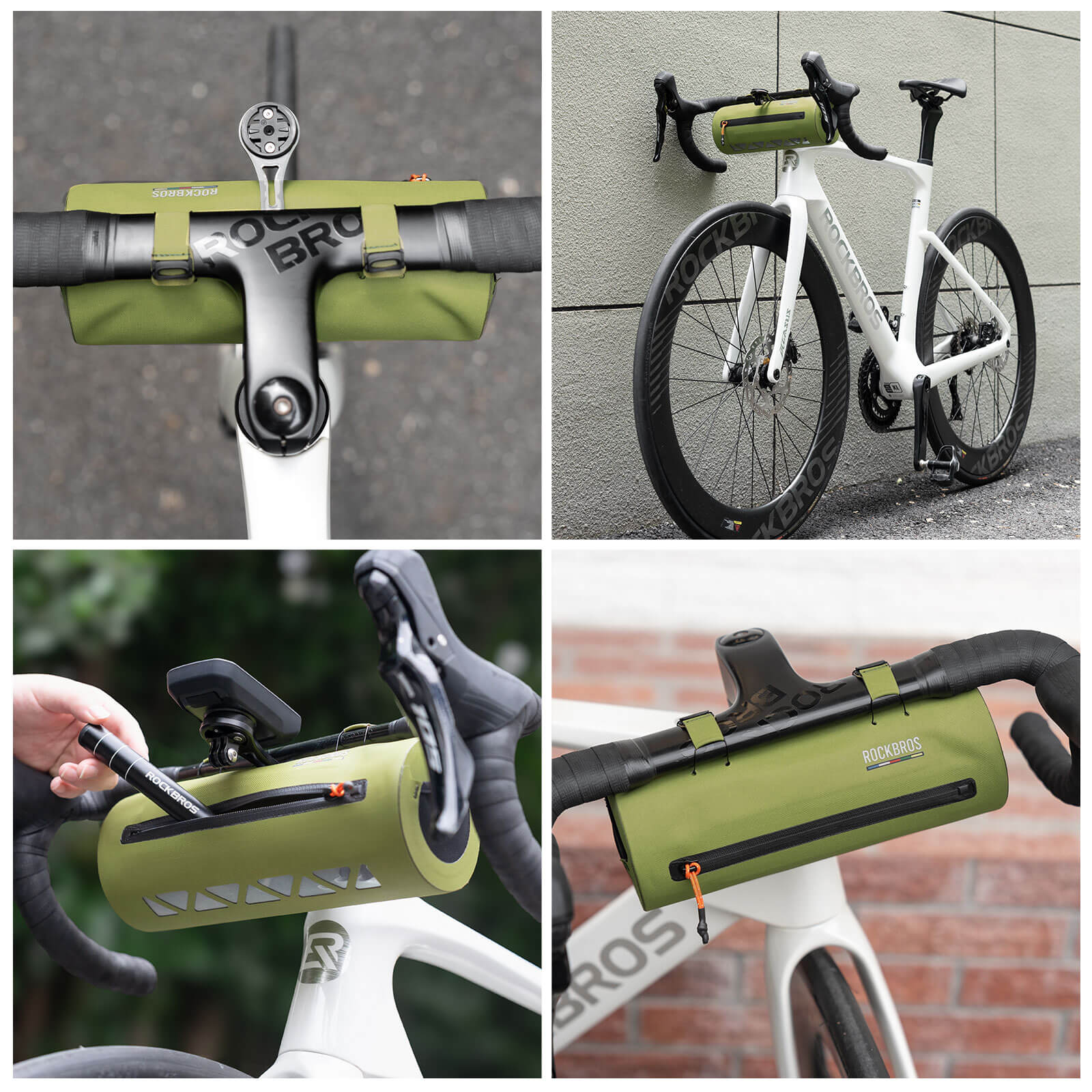 Road-to-Sky bike handlebar bag AS-144 with 2L capacity, 100% waterproof design for secure and convenient storage during all-weather cycling.