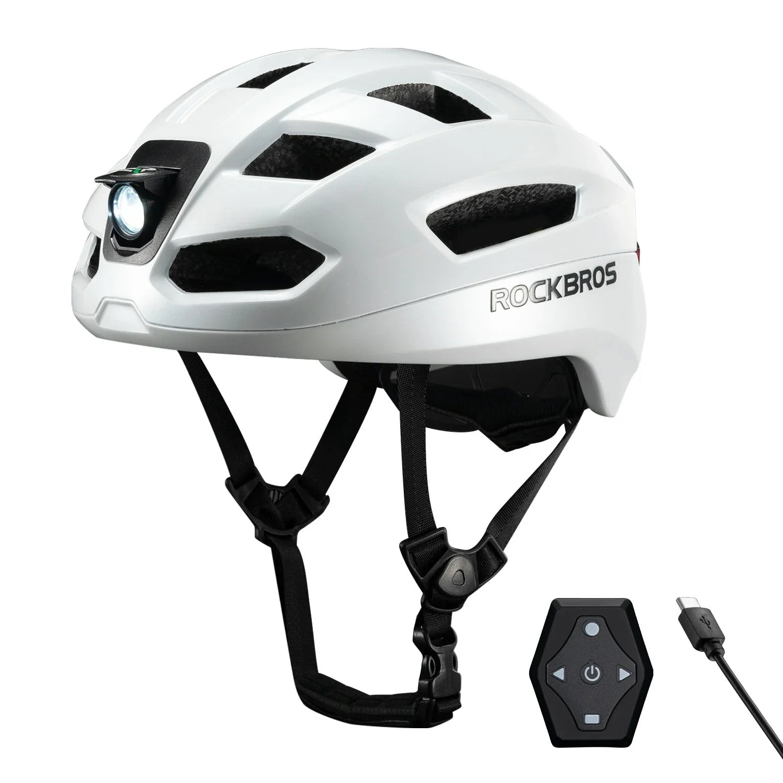 rockbros glowguard bike helmet#color_white