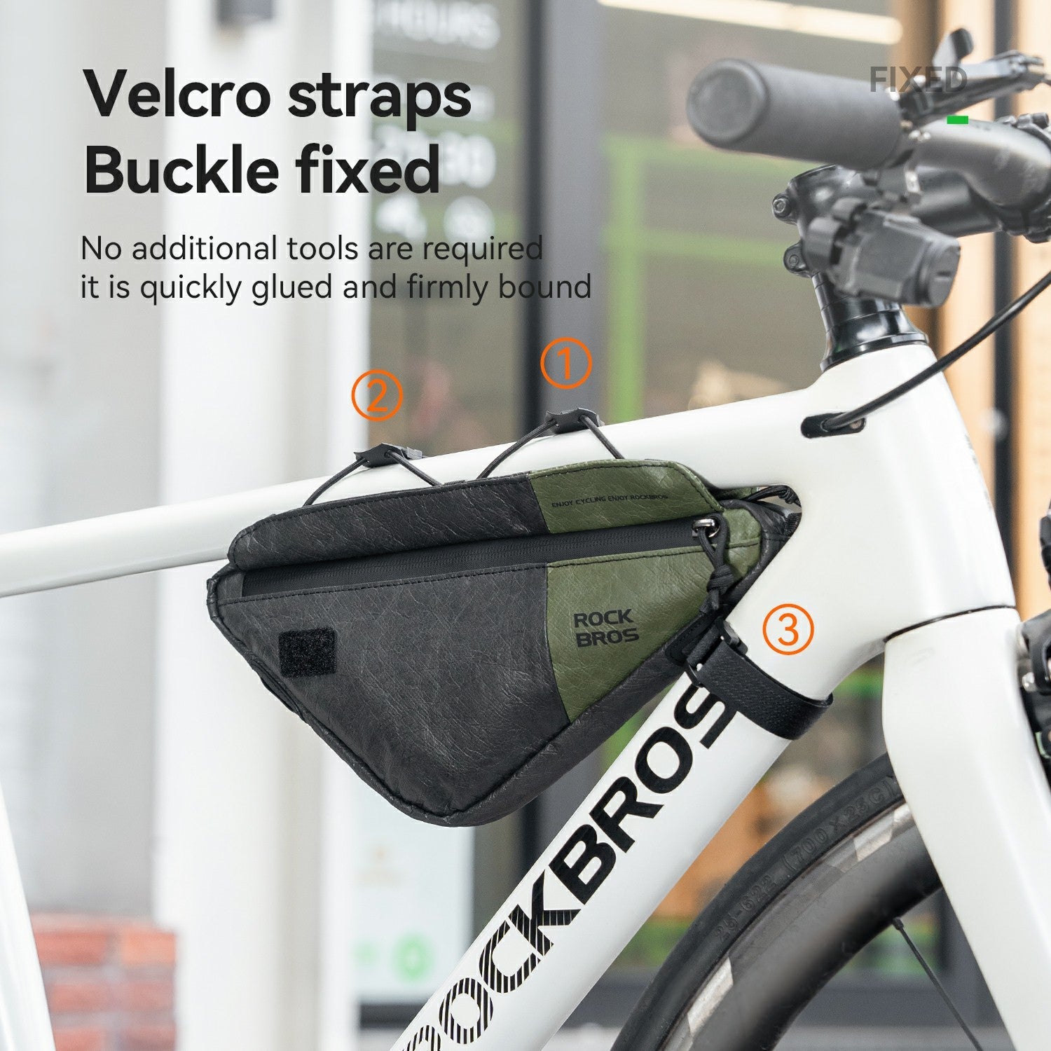 rockbros waterproof triangle bag for road bike