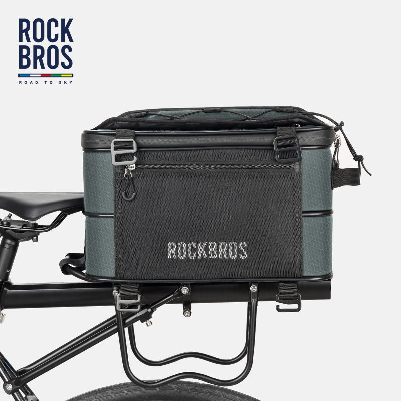 ROCKBROS Road to Sky Foldable Trunk Bag – 16.8L Expandable Bike Rack B