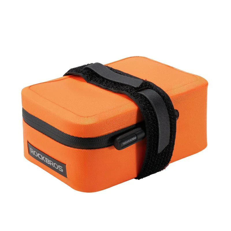 Orange protective case with black strap and 'RockBros' branding on a white background #Color_Orange