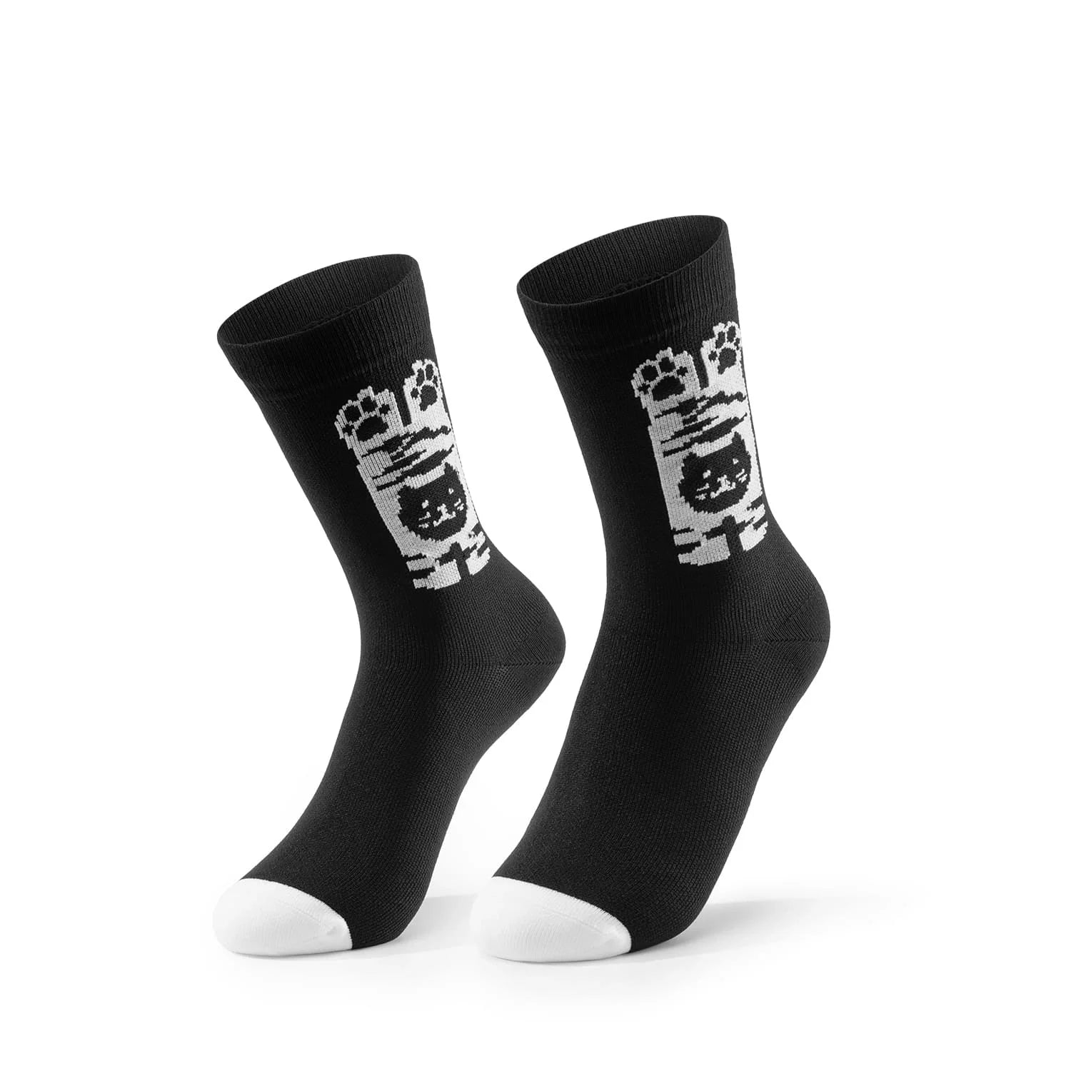 ROCKBROS youth cycling compression socks with breathable mesh, antibacterial fabric, cushioned support, and secure cuffs.
#Color_Black