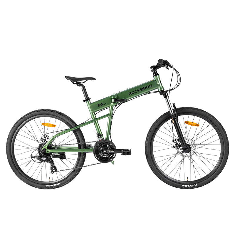 scott-26-inch-folding-bike-front-view #color_green
