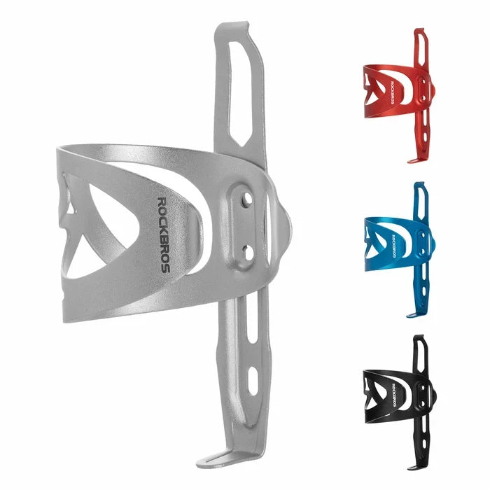 ROCKBROS Aluminum side-load bike water bottle cage with lightweight hollow design
#Color_Silver