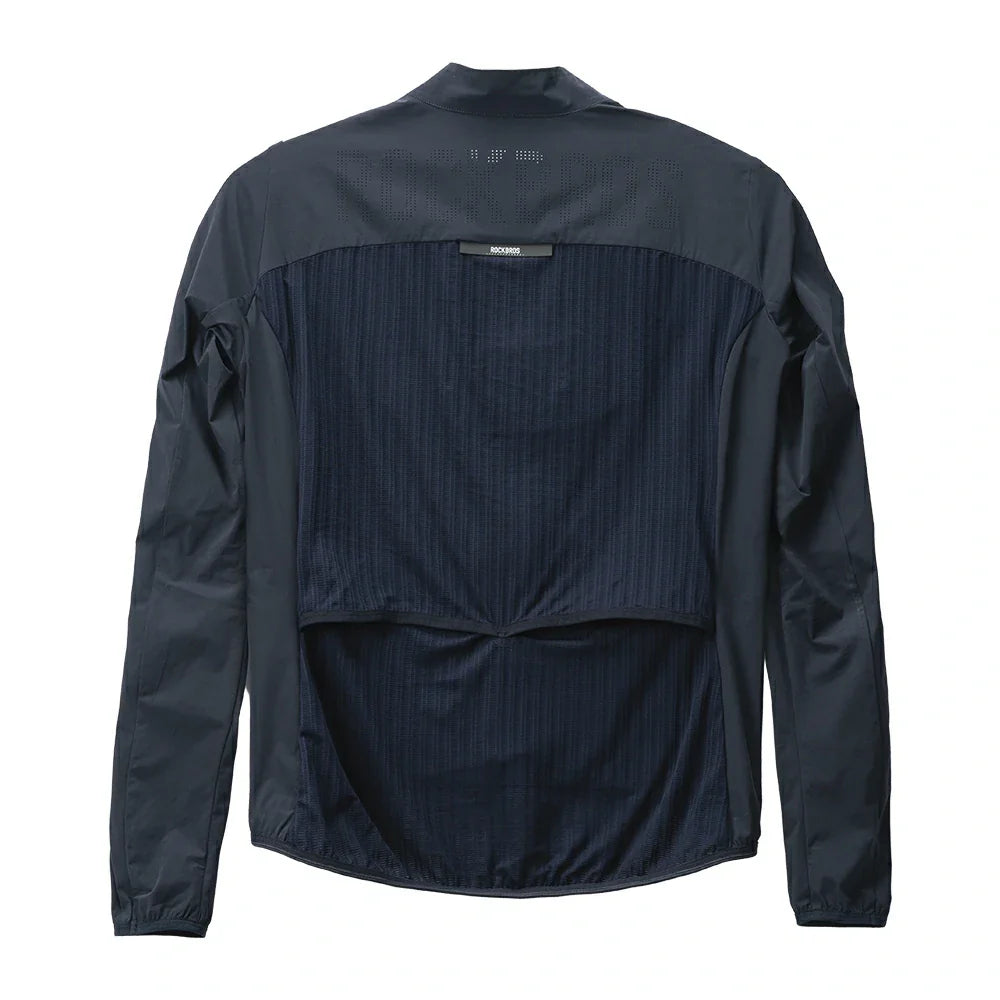 Dark blue jacket with a textured pattern on a white background #color_Blue