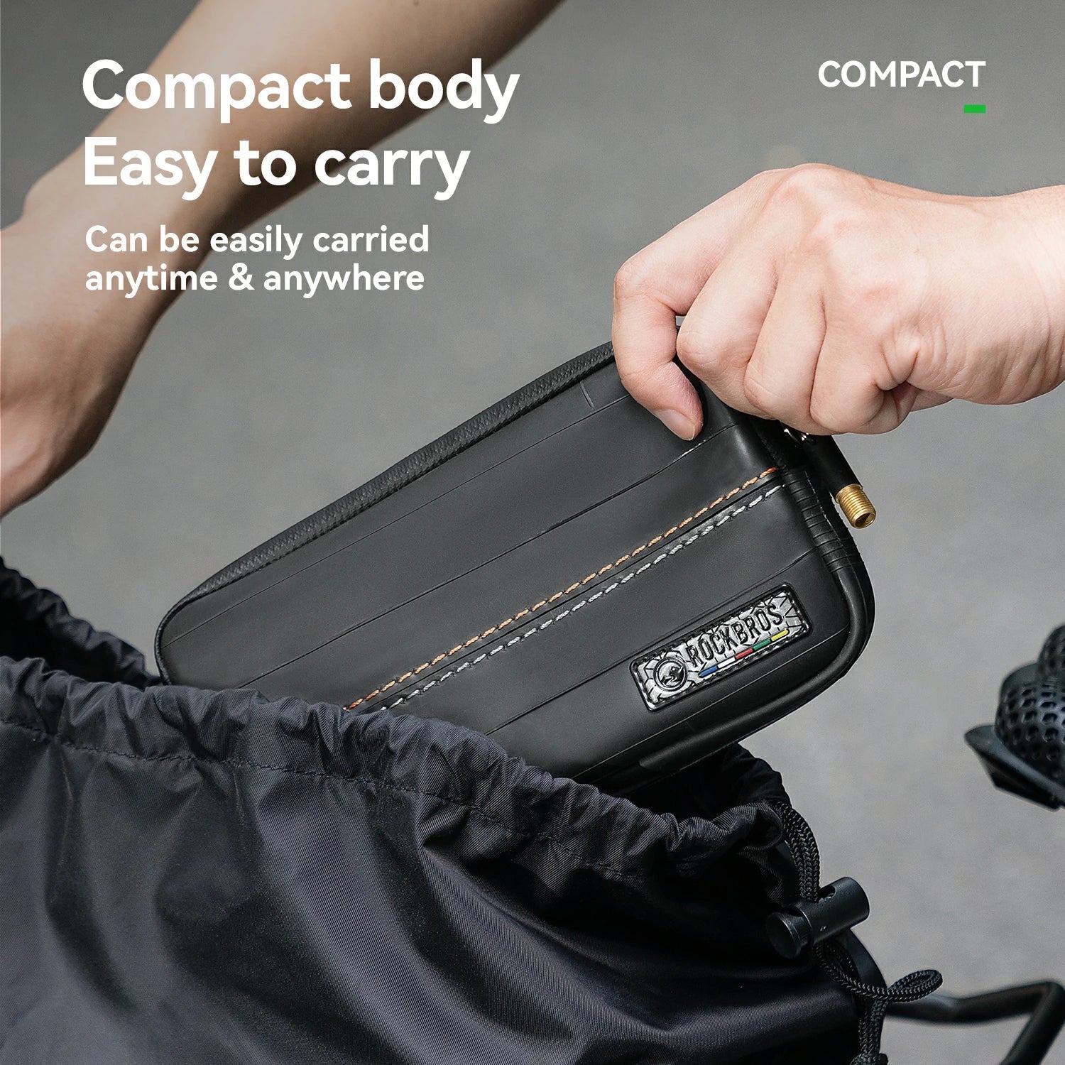 Recycled Tire Bike Wallet 0.4L Compact, Durable Sustainable Eco