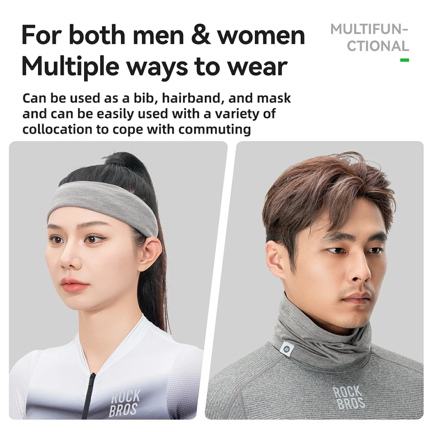 Merino Wool Neck Gaiter Face Mask Thermal for Men Women