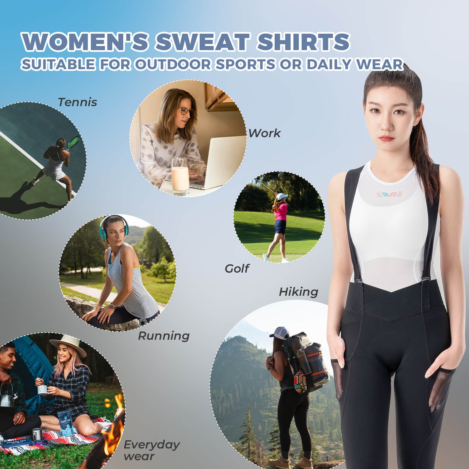 TVI Women’s Cycling Sweatshirt Breathable Lightweight