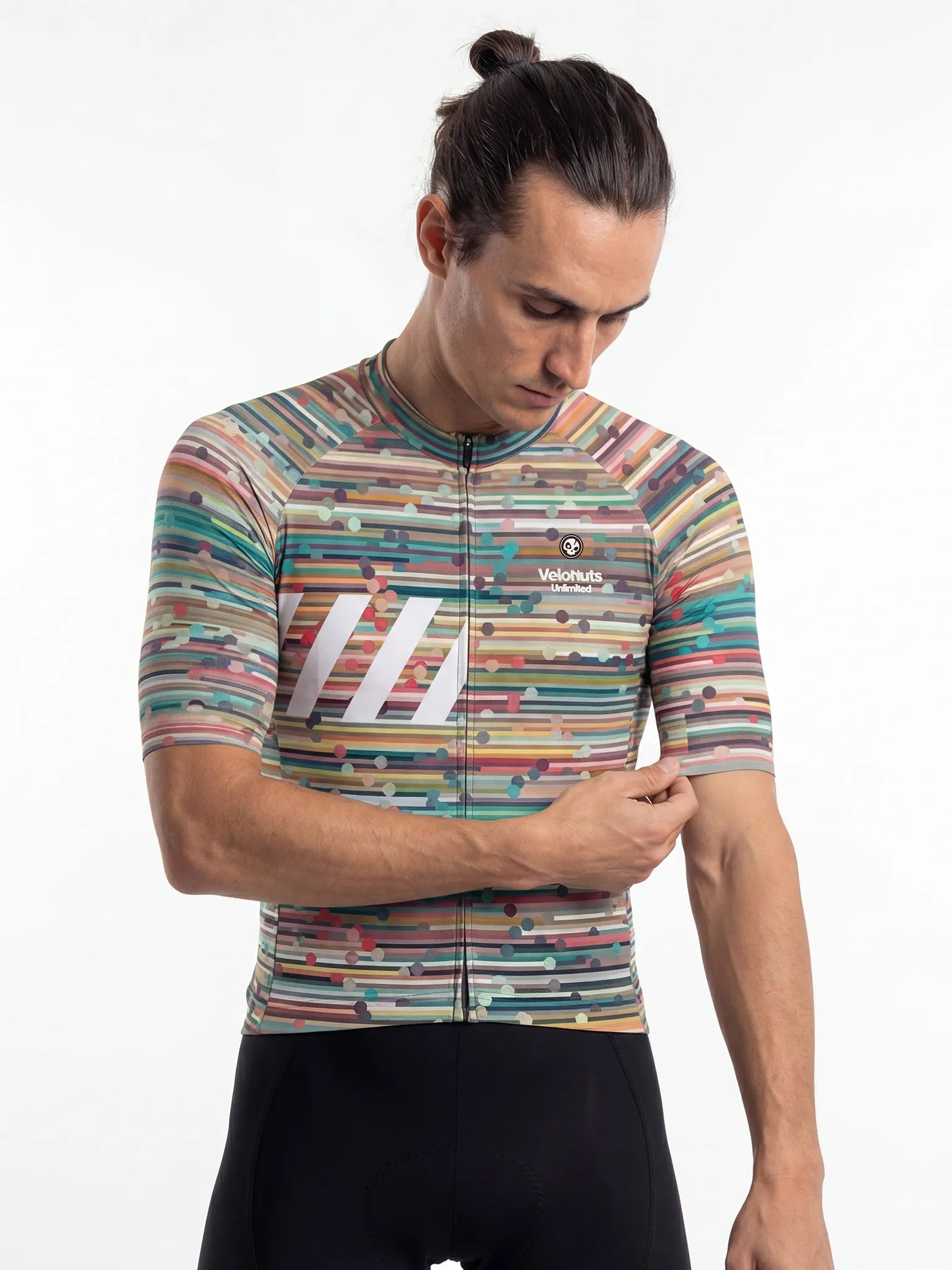 Men's Cycling Jersey Retro Signal#Type_Confetti Stripe
