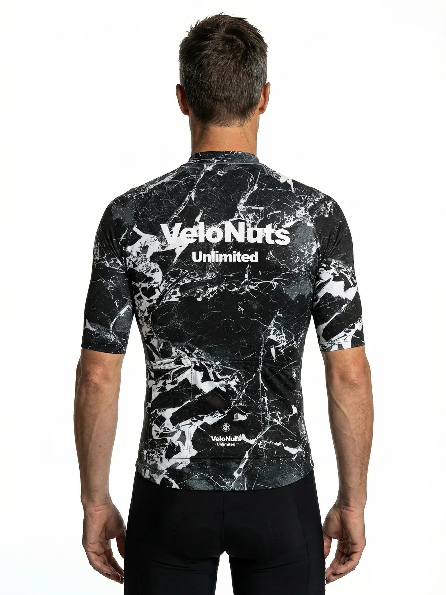 Men's Cycling Jersey Liquid Terrain#Color_Noir Marble