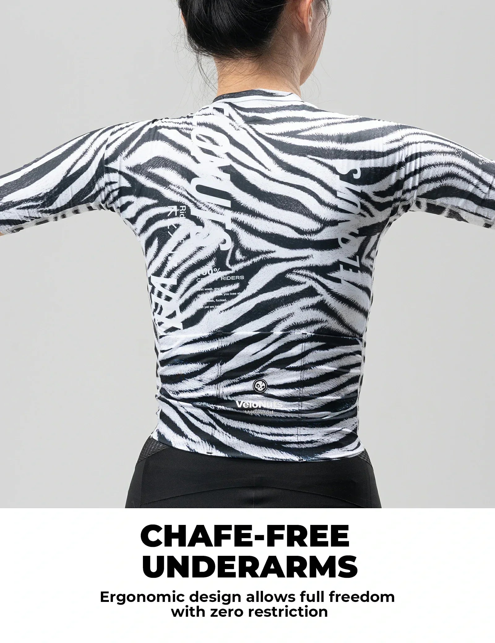 VeloNuts women?¡¥s cycling jersey zebra stripe breathable