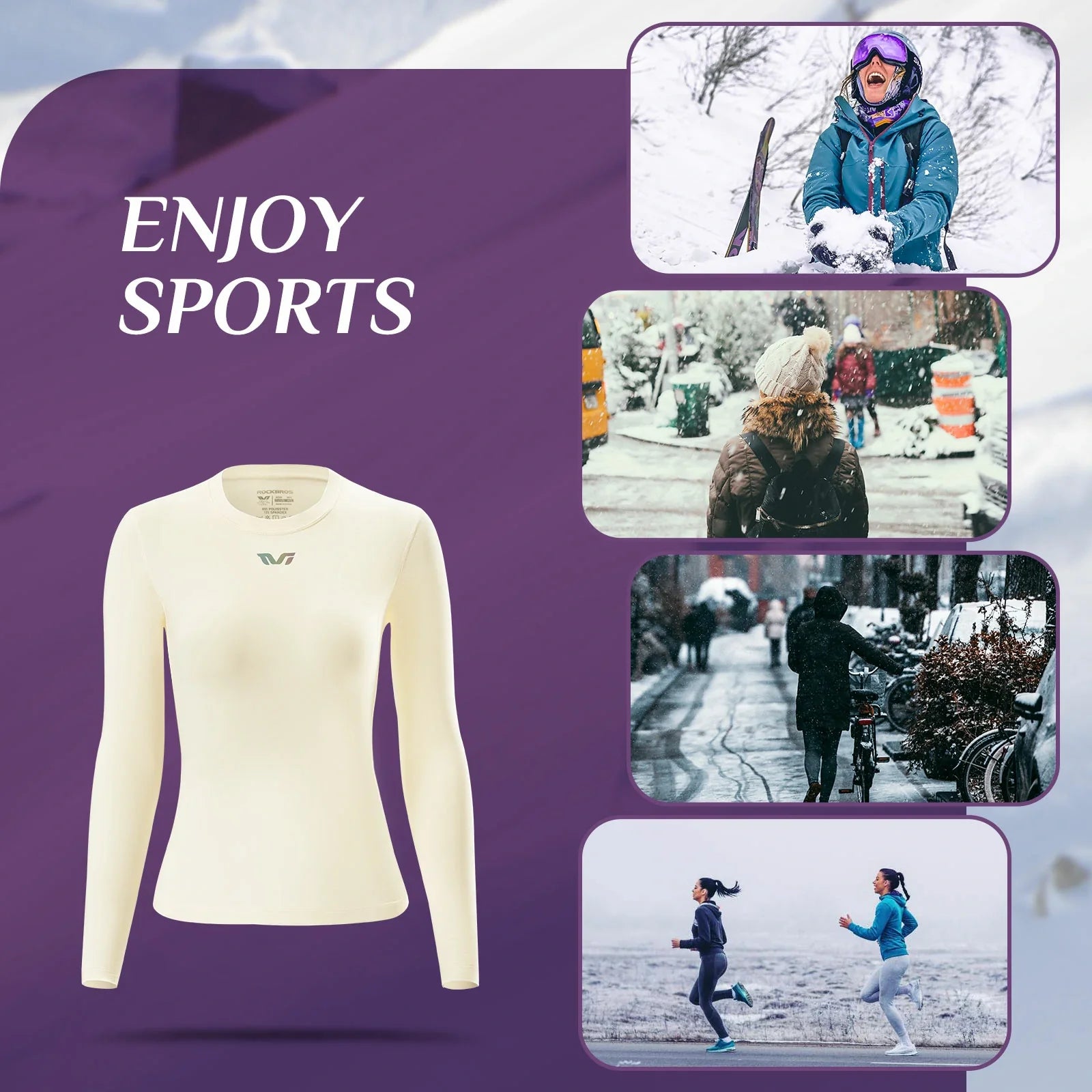 Women¡¯s cycling base layer long sleeve thermal undershirt