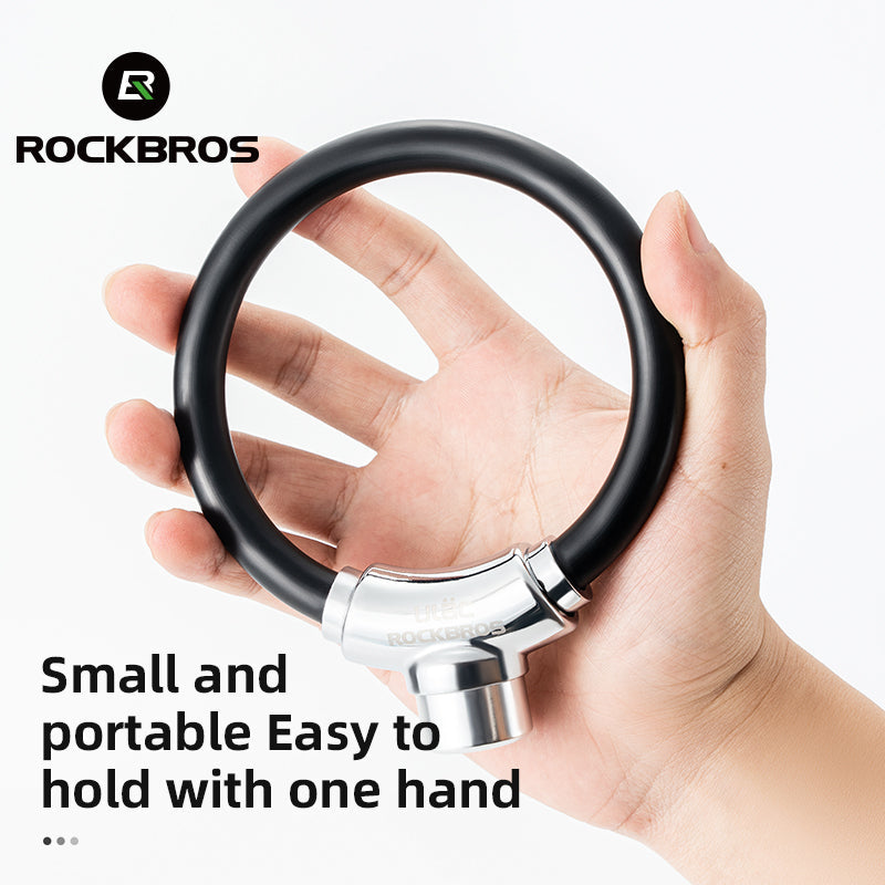 ROCKBROS Bike Cable Lock Portable Bicycle Lock Anti Theft Cable Lock