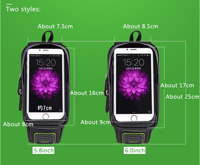 ROCKBROS-Bike Phone Bag Bike Front Frame Bag Sensitive Touch Screen