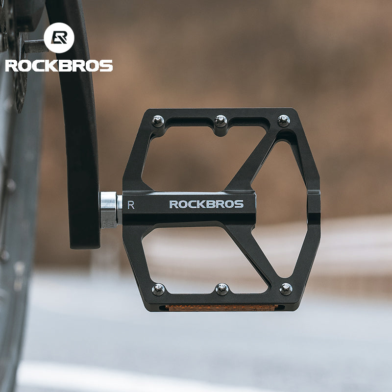 ROCKBROS Anti-Skid Aluminum Alloy Bike Pedals - Waterproof, Multiple Colors