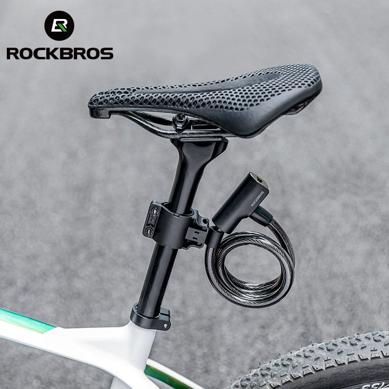 ROCKBROS Steel Cable Bike Lock - Anti-theft, Portable, Waterproof