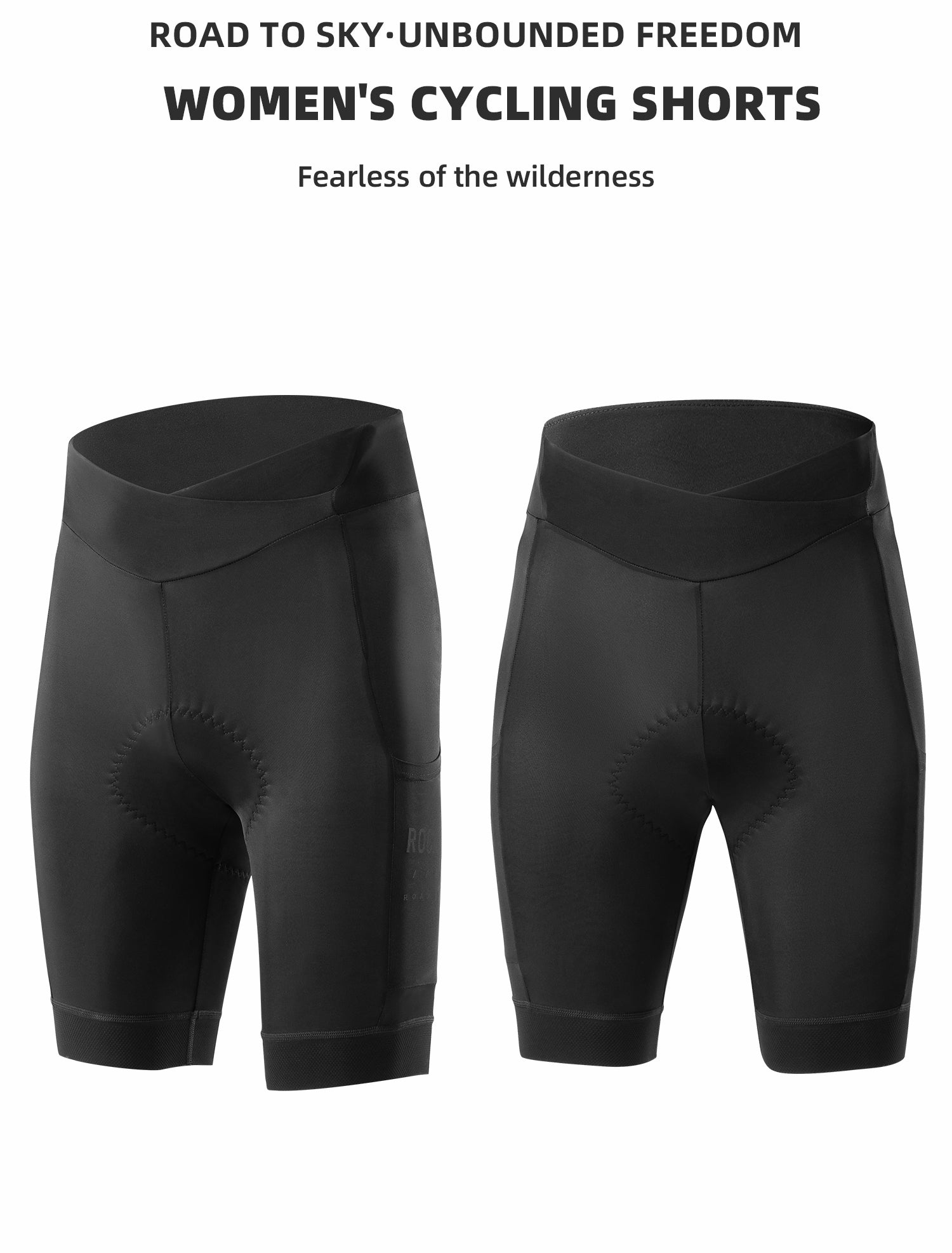 【ROAD TO SKY】by ROCKBROS Women's Cycling Shorts in Black